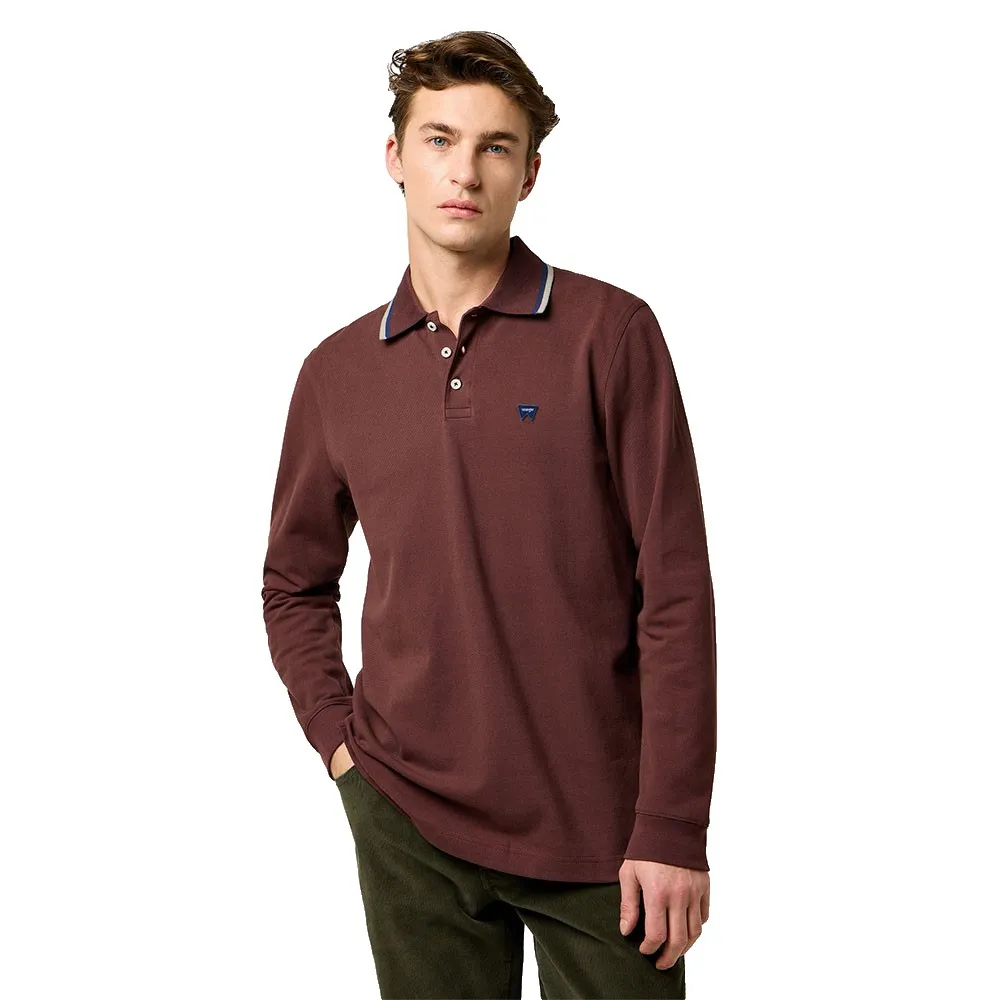 

Поло с длинным рукавом Wrangler 112371508 Regular Fit, красный