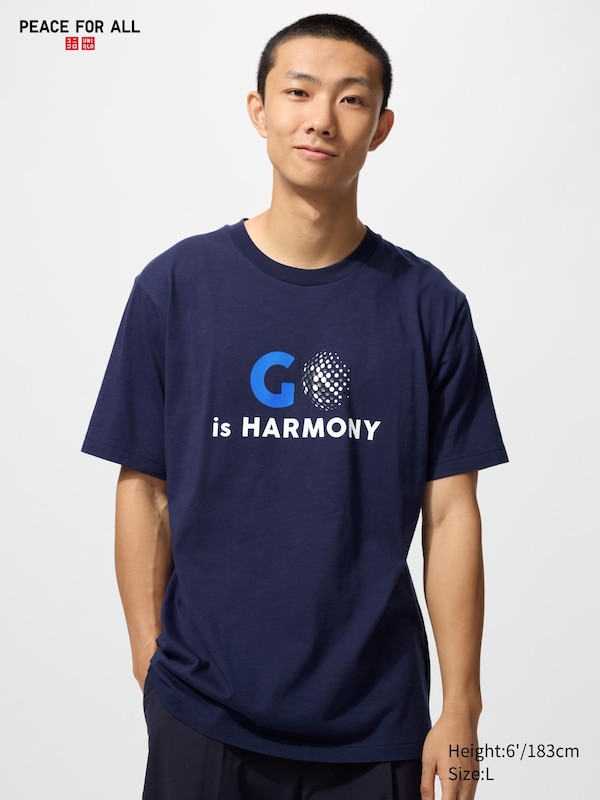 

Графическая футболка Peace for All (Ichiriki) Uniqlo, 69 navy, Синий, Графическая футболка Peace for All (Ichiriki) Uniqlo, 69 navy