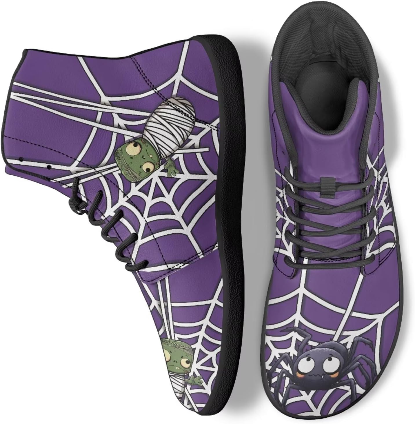 

Унисекс высокие кроссовки для бега для женщин и мужчин, обувь для ходьбы, тренировочные кроссовки из ПУ-кожи Ecaestolph, фиолетовый