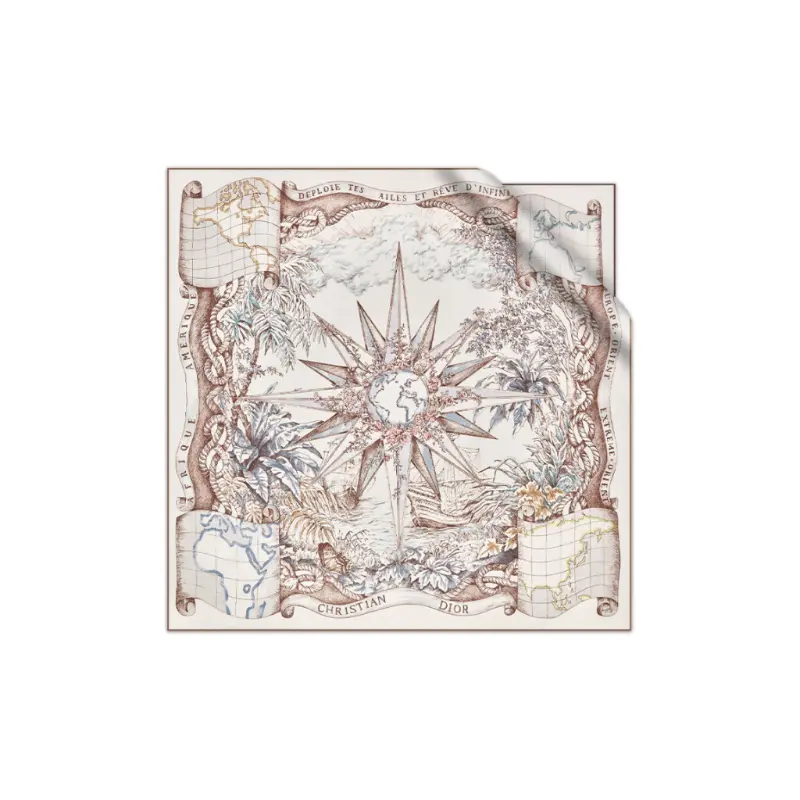 

Шелковый шарф Unisex DIOR, бежевый