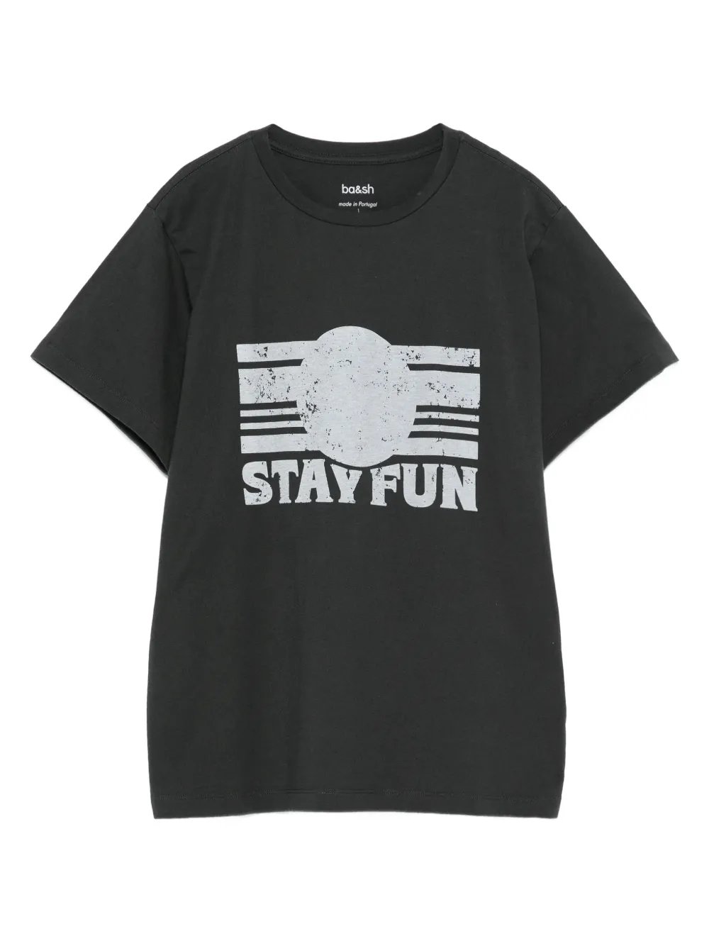 

Хлопковая футболка с графическим принтом Ba&Sh, серый