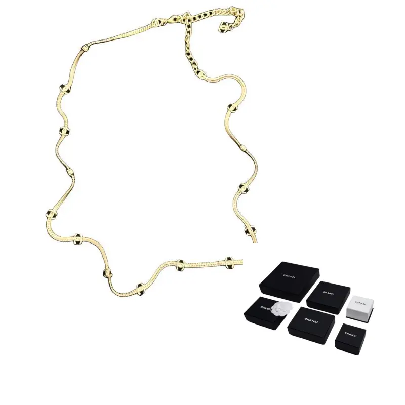 

CHANEL 24B Metal, Gold, золотое ожерелье женское Gold