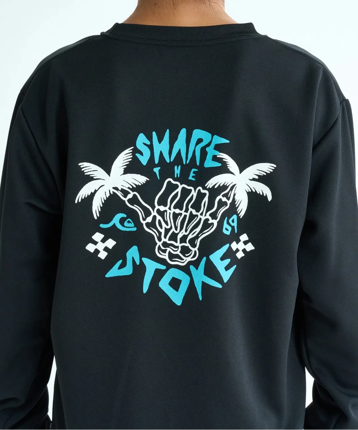 Рашгард длинный рукав детский Quiksilver Share The Stoke, белый — фото 4