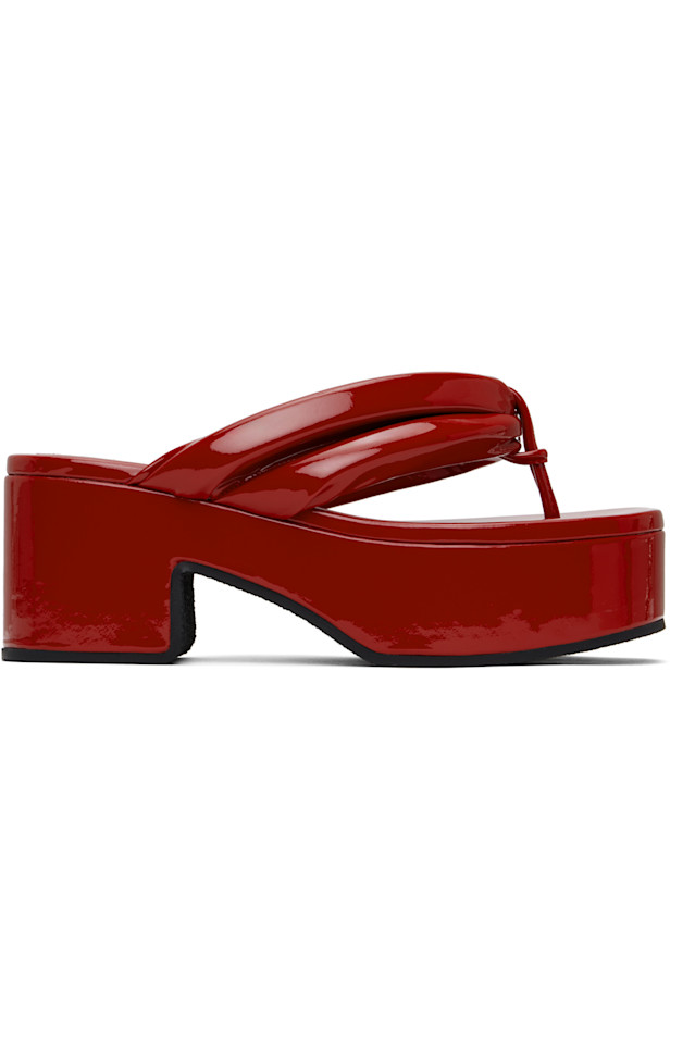Платформенные сандалии Dries Van Noten, цвет vermillion
