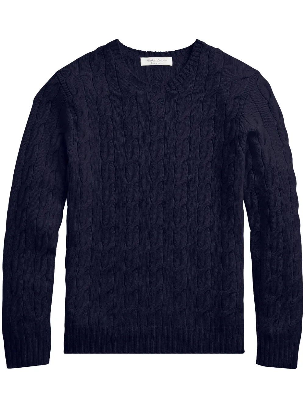 

Кашемировый свитер фактурной вязки Ralph Lauren Purple Label, синий