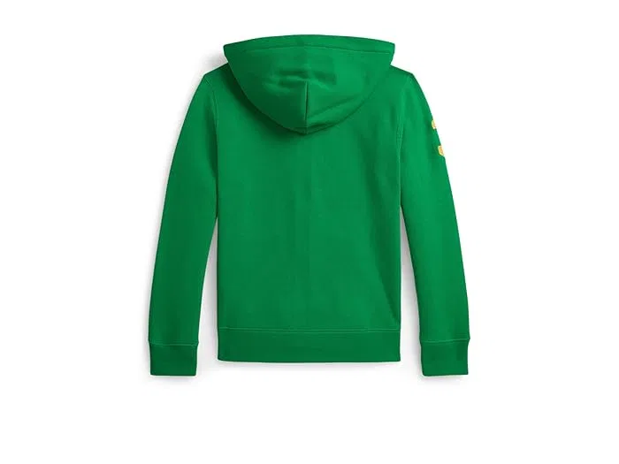 Худи на молнии Big Pony Fleece Full-Zip Polo Ralph Lauren Kids, Cruise Green — фото 2