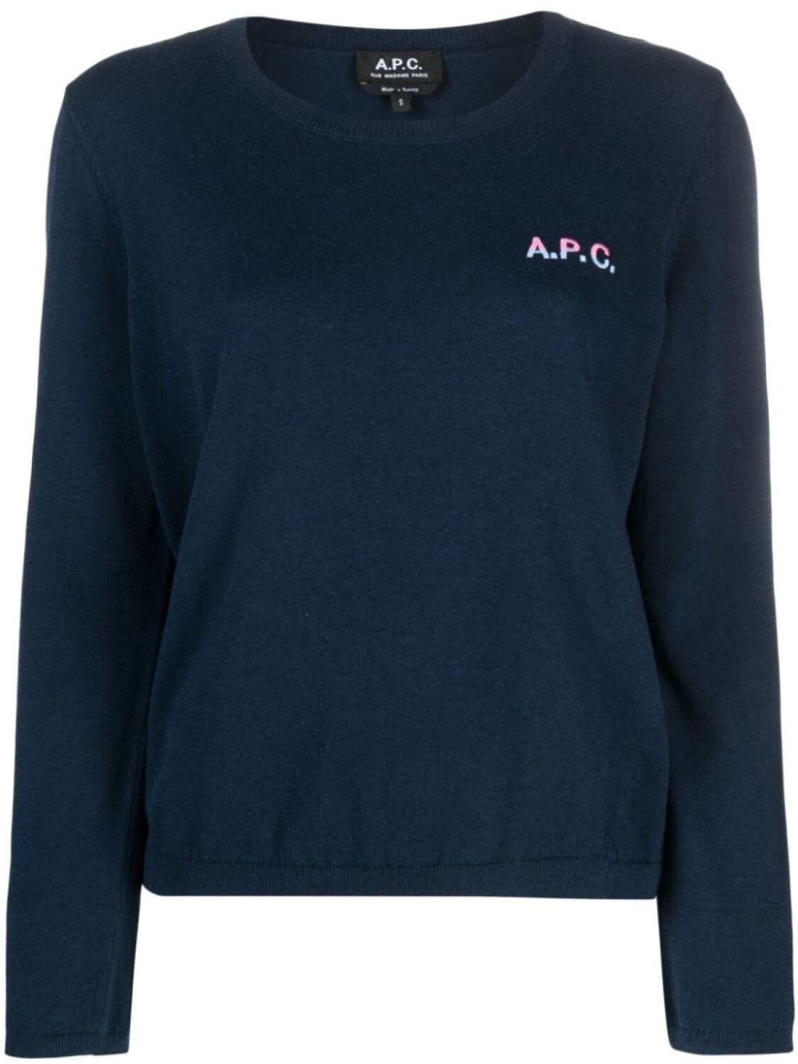 

A.P.C. джемпер с вышитым логотипом, синий