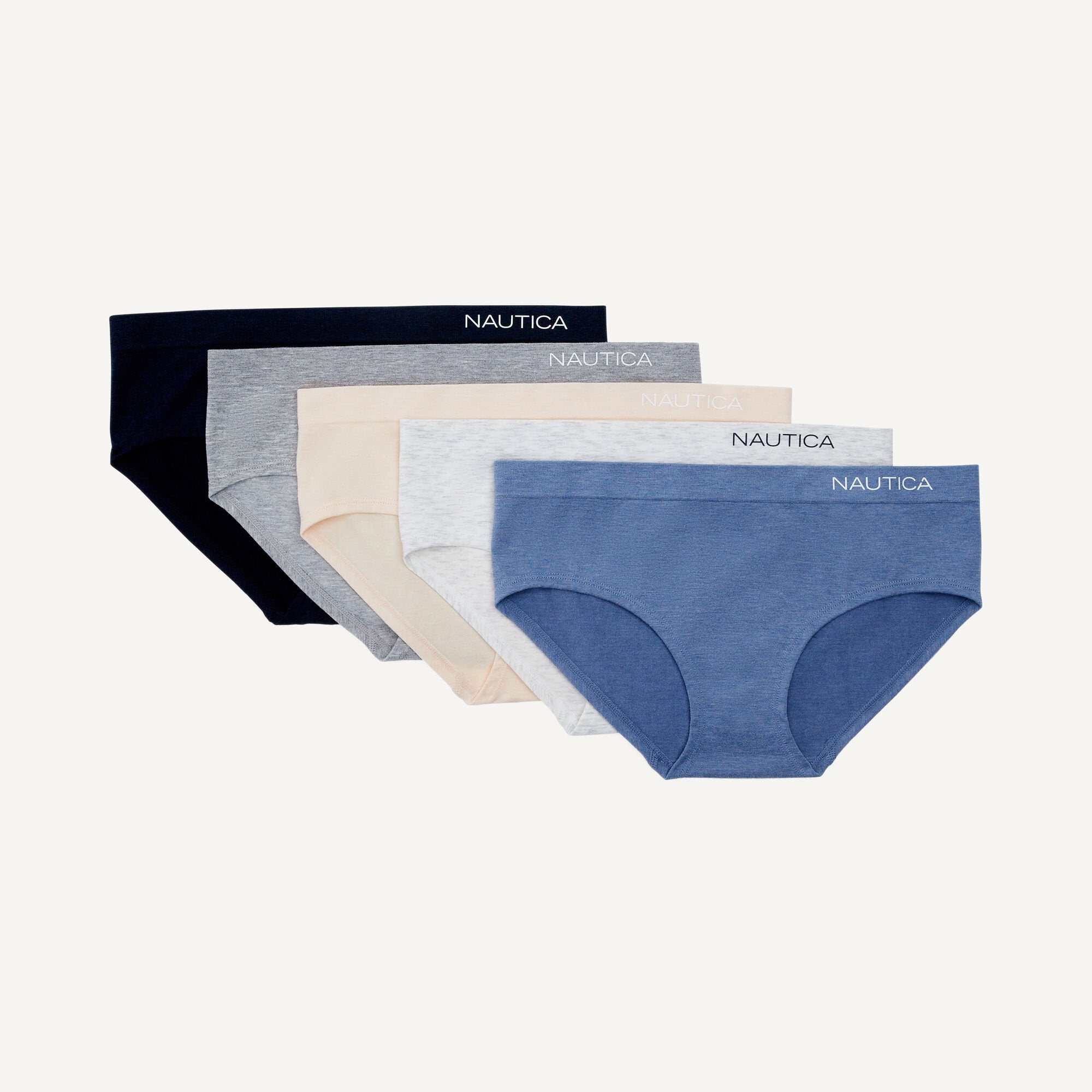 

Женские бесшовные трусы-хипстеры Nautica Heather, 5 шт. в упаковке, угольно-черный