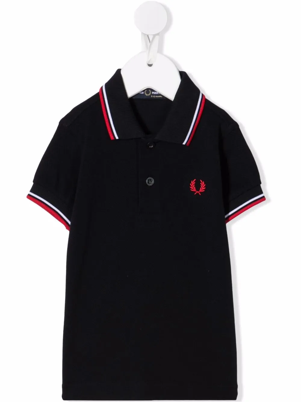 

Рубашка поло с отделкой в полоску Fred Perry Kids, синий