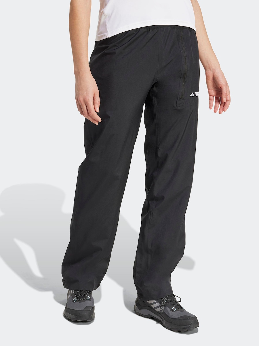 Свободные брюки для активного отдыха ADIDAS TERREX Multi Climaproof Two-Layer Rain, черный — фото 2
