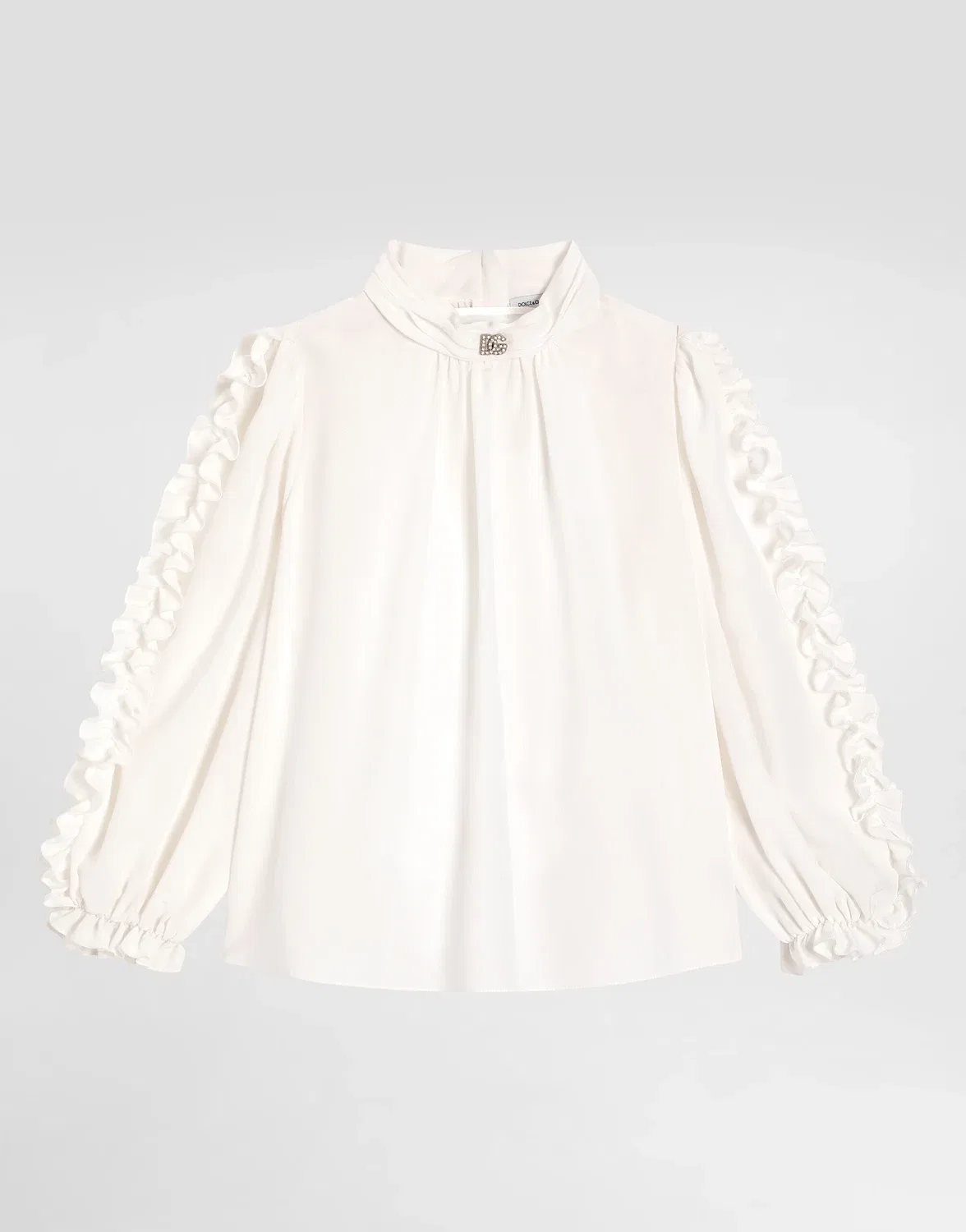 Блузка из крепдешина Dolce & Gabbana, белый