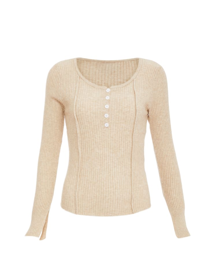 

Женский свитер цвета хаки DreiMaster Klassik