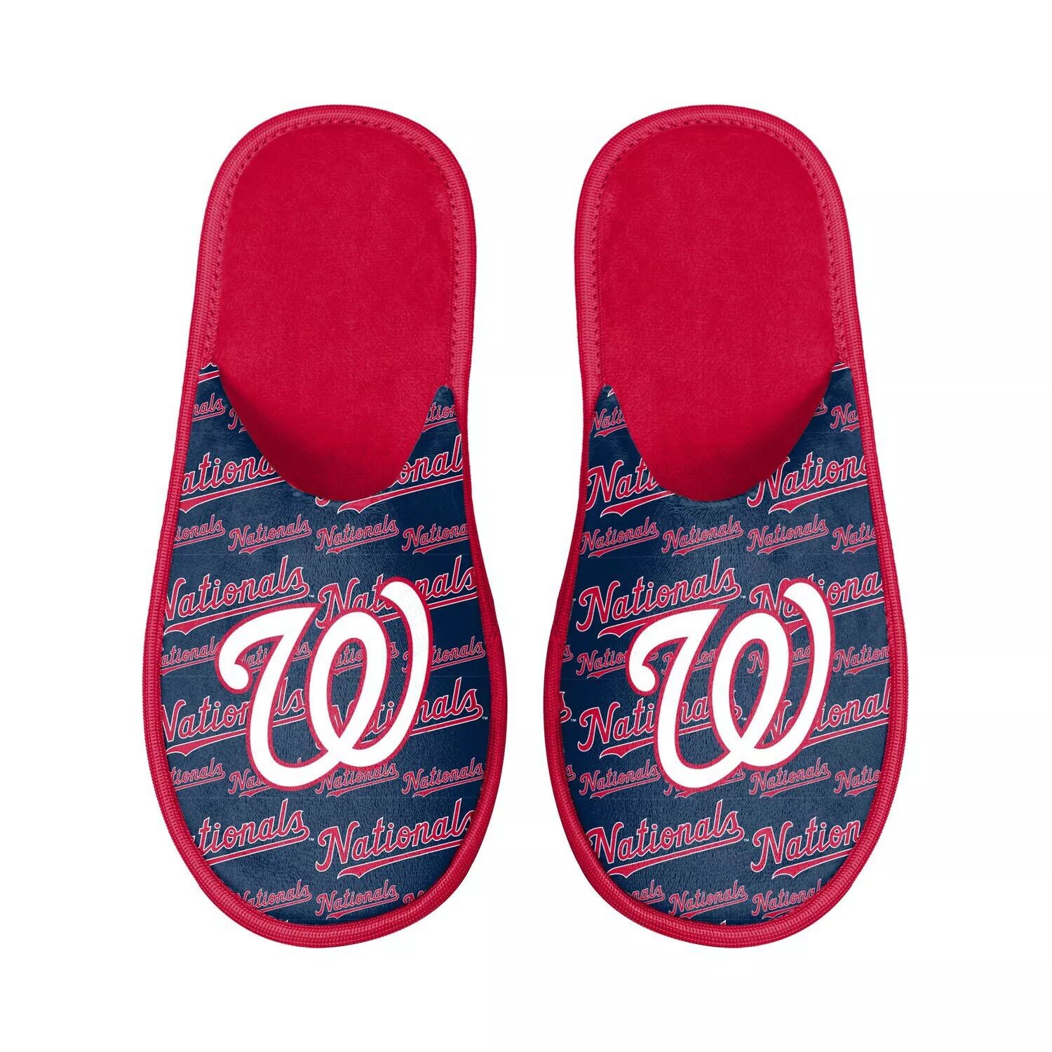 Молодежные тапочки-шлепанцы FOCO Washington Nationals с потертостями и надписью Unbranded — фото 3