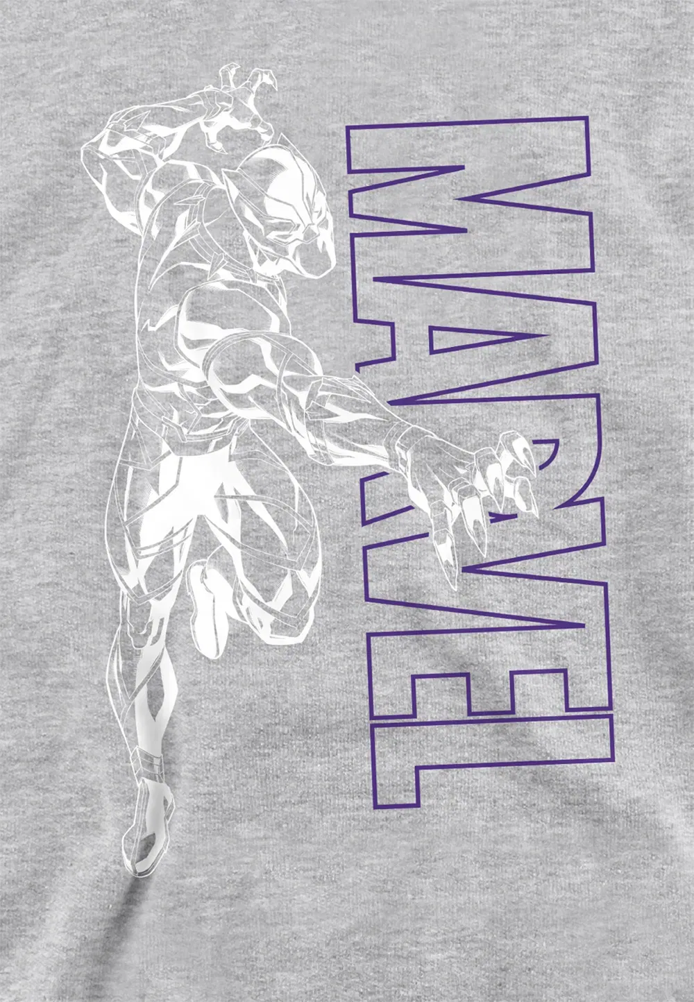 Детский худи Marvel Black Panther Athletic Heather, серый — фото 2