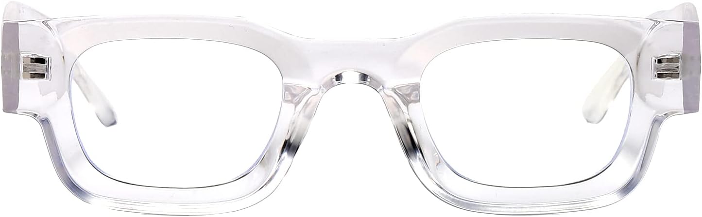 

Солнцезащитные очки EYLRIM в толстой квадратной оправе для женщин и мужчин, массивные прямоугольные поляризованные солнцезащитные очки с защитой UV400, A82 Transparent/Anti-blue Lens