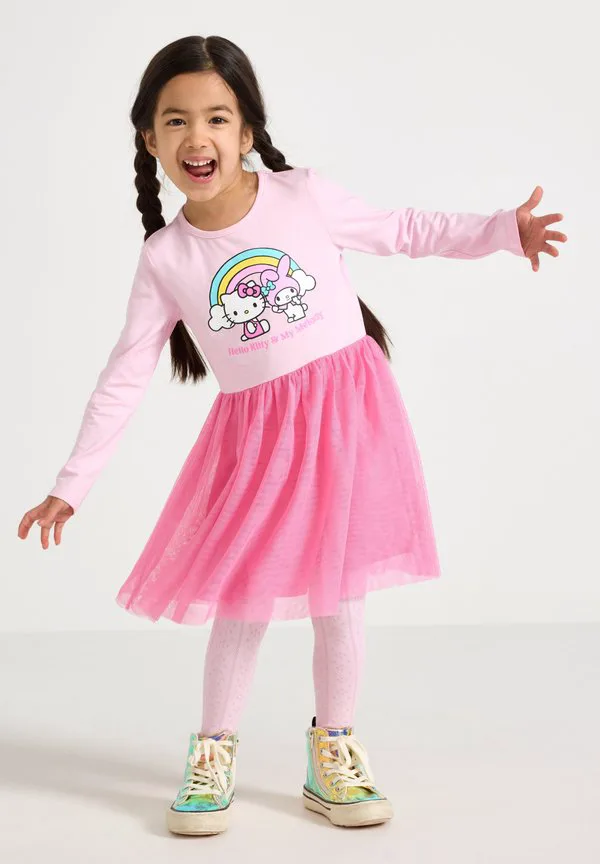 Платье hello kitty, трикотажное платье Lindex, Light Pink