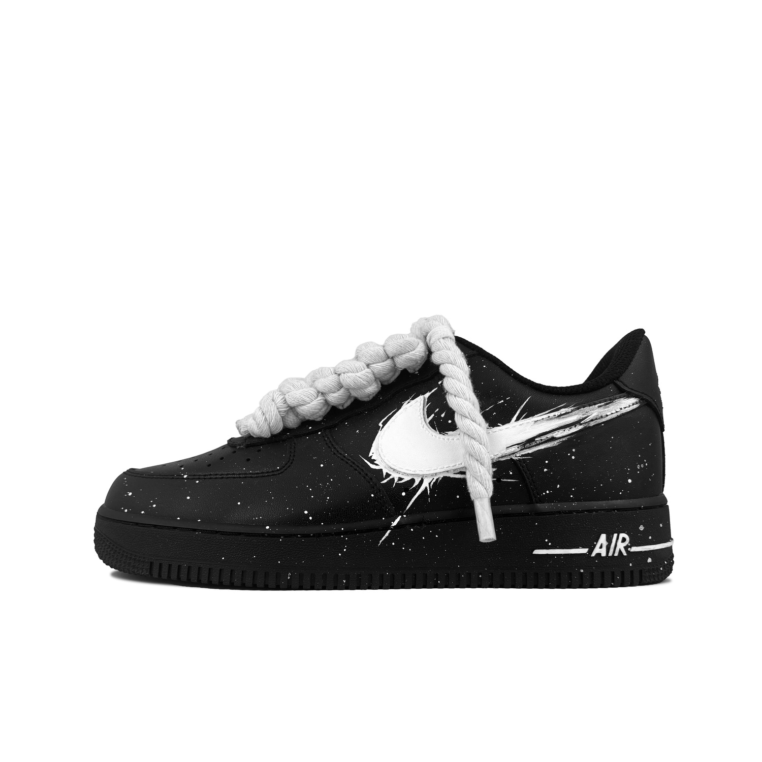 

Nike Кроссовки Air Force 1 Slip Resistant Abrasion Resistant с противоскользящей и износостойкой подошвой, низкие, унисекс, черно-белые, цвет Black White