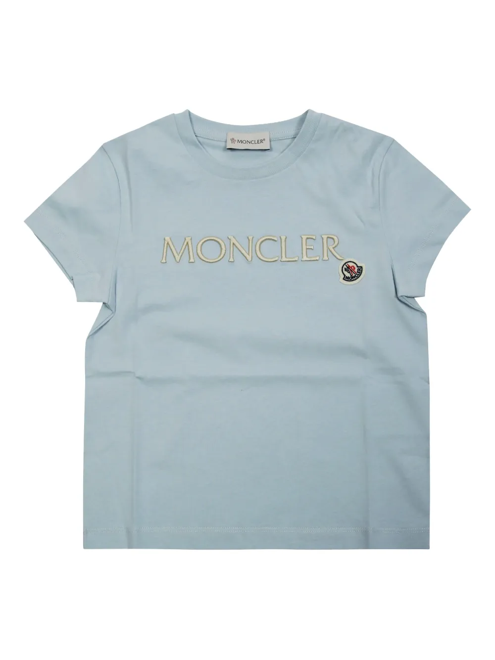 

Футболка с вышитым логотипом Moncler Enfant, синий