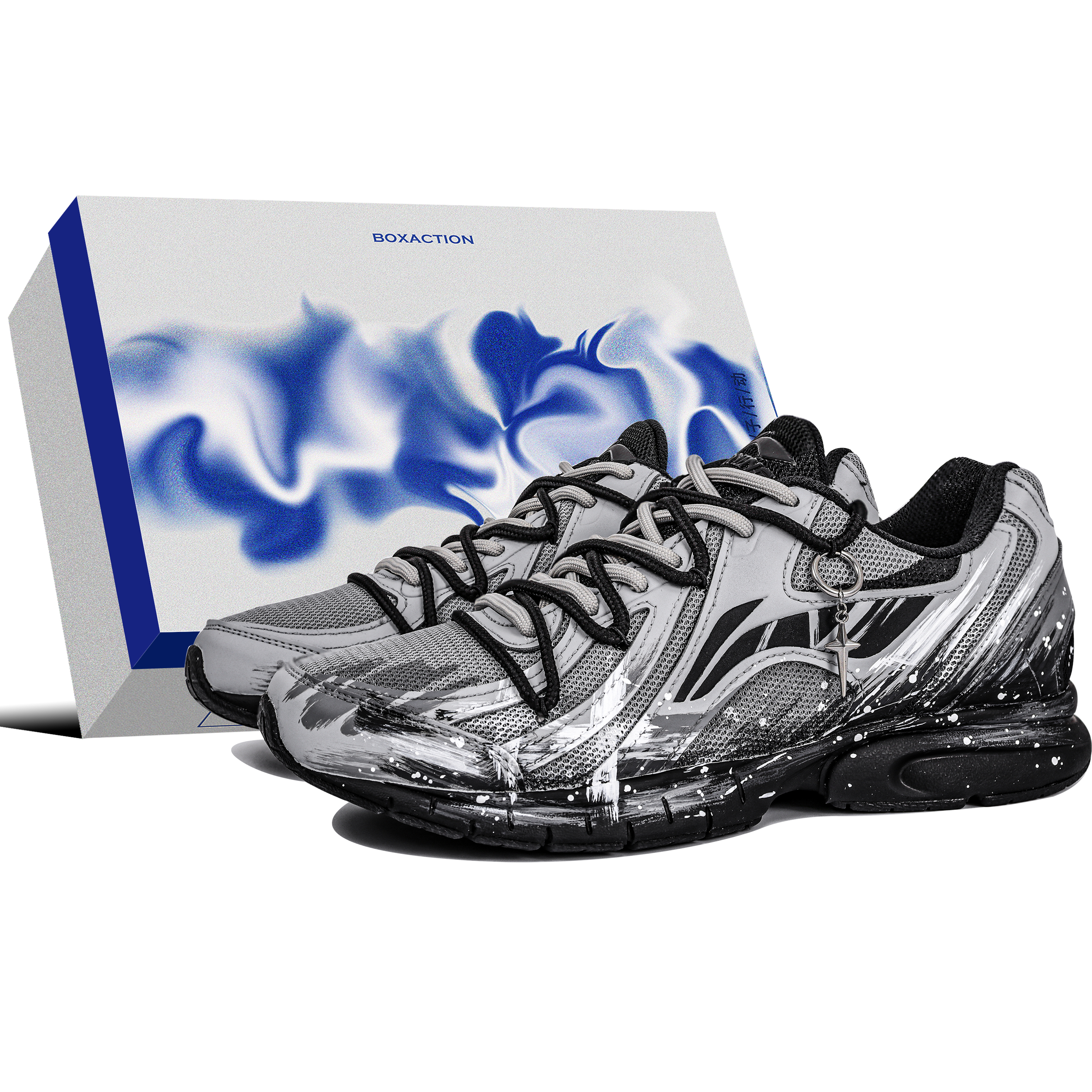 

Кроссовки мужские Zero March 7th с амортизацией, устойчивые к истиранию, легкие, низкие, для повседневного бега LINING, B-Box