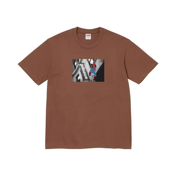 Футболка Supreme x Spider-Man, коричневый цвет