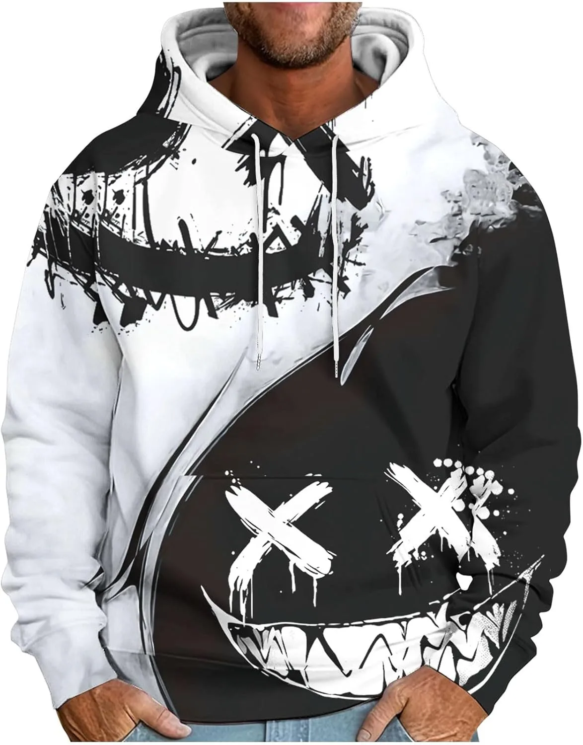 

Толстовка с капюшоном для мужчин, с принтом и карманами OTSANT