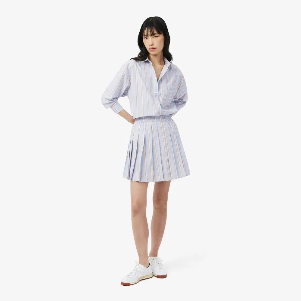 Шорты Lacoste Поплиновые Полосатые, Синие