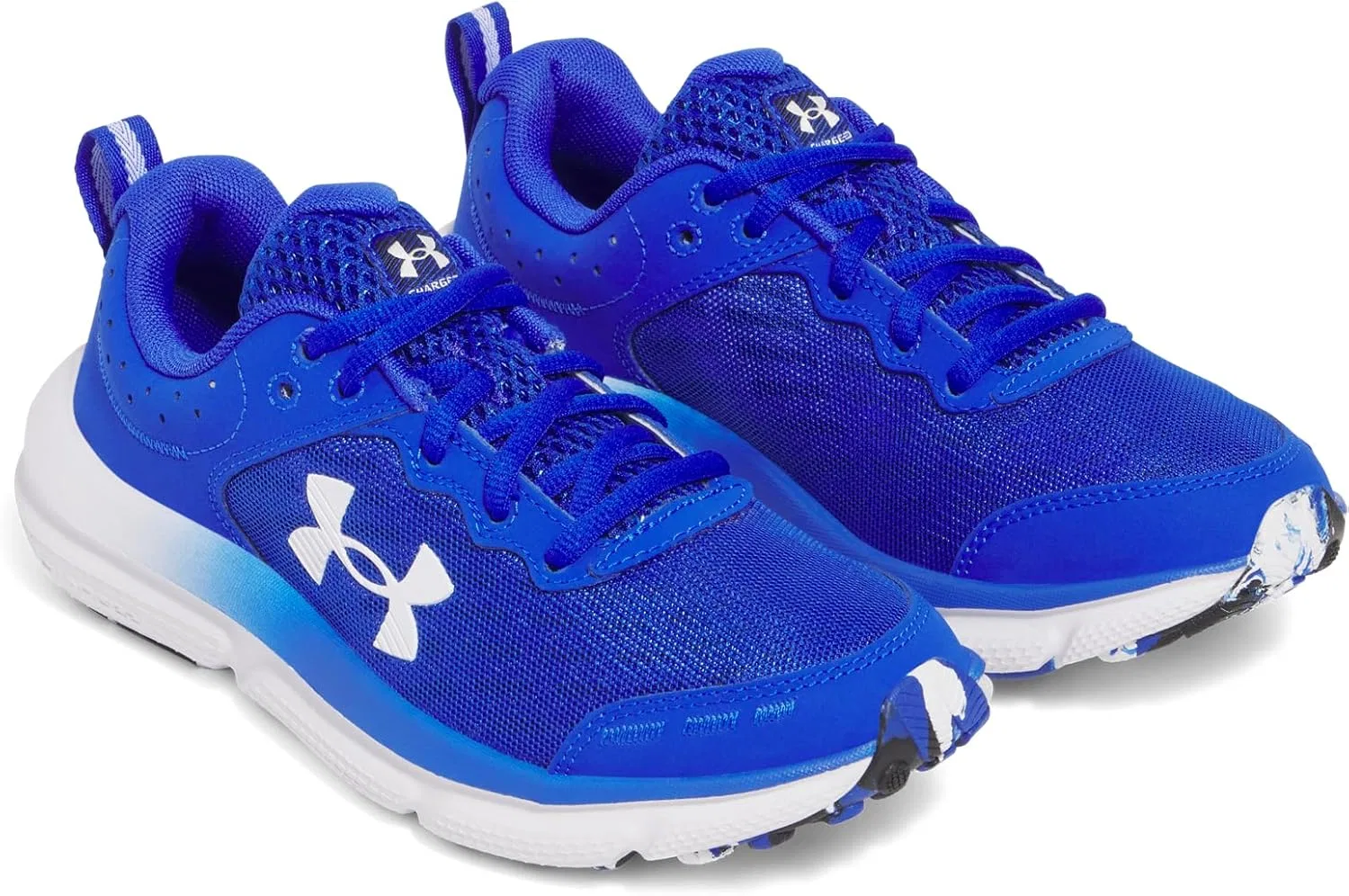 Кроссовки Under Armour Boys' Grade School UA Assert 10 для бега, Team Royal Black White — фото 3