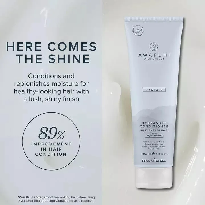 Кондиционер Awapuhi Wild Ginger от Paul Mitchell HydraSoft для шелковистых и гладких волос, идеально подходит для всех типов волос, особенно для сухих и вьющихся. 251 мл (.) — фото 3