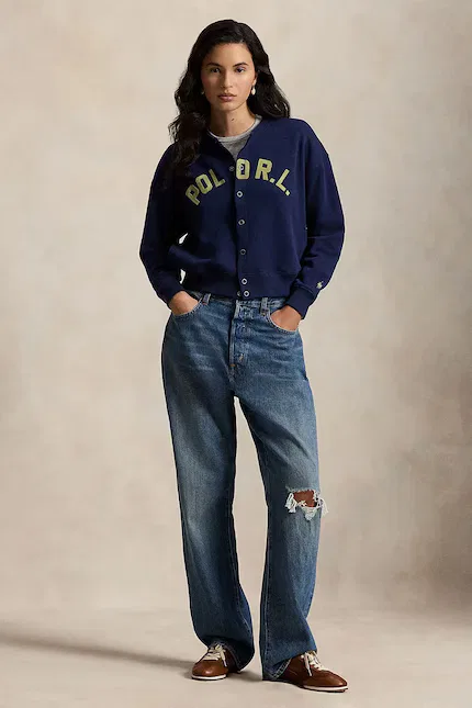Блуза женская на молнии Polo Ralph Lauren, синий — фото 3