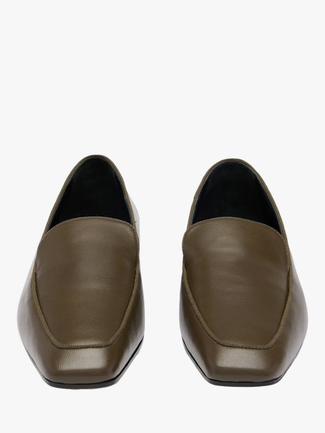 Carden Loafer кожаные ультратонкие лоферы Russell & Bromley, Green — фото 3