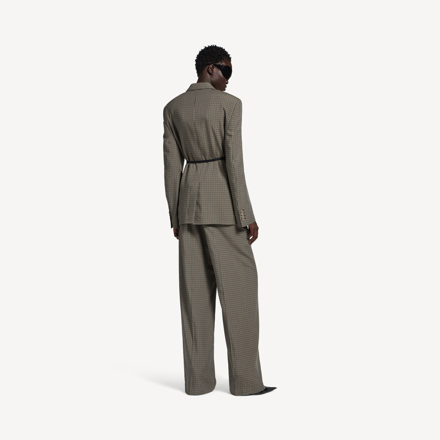 Женские большие классические брюки цвета хаки/коричневый BALENCIAGA, хаки/коричневый — фото 3