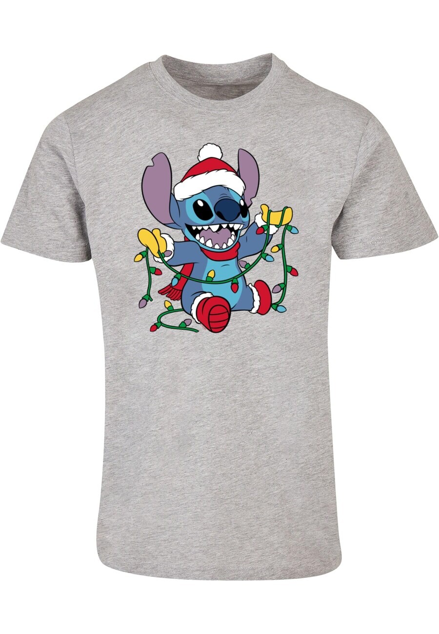 

Классическая футболка ABSOLUTE CULT Shirt Lilo And Stitch - Christmas Lights, серый