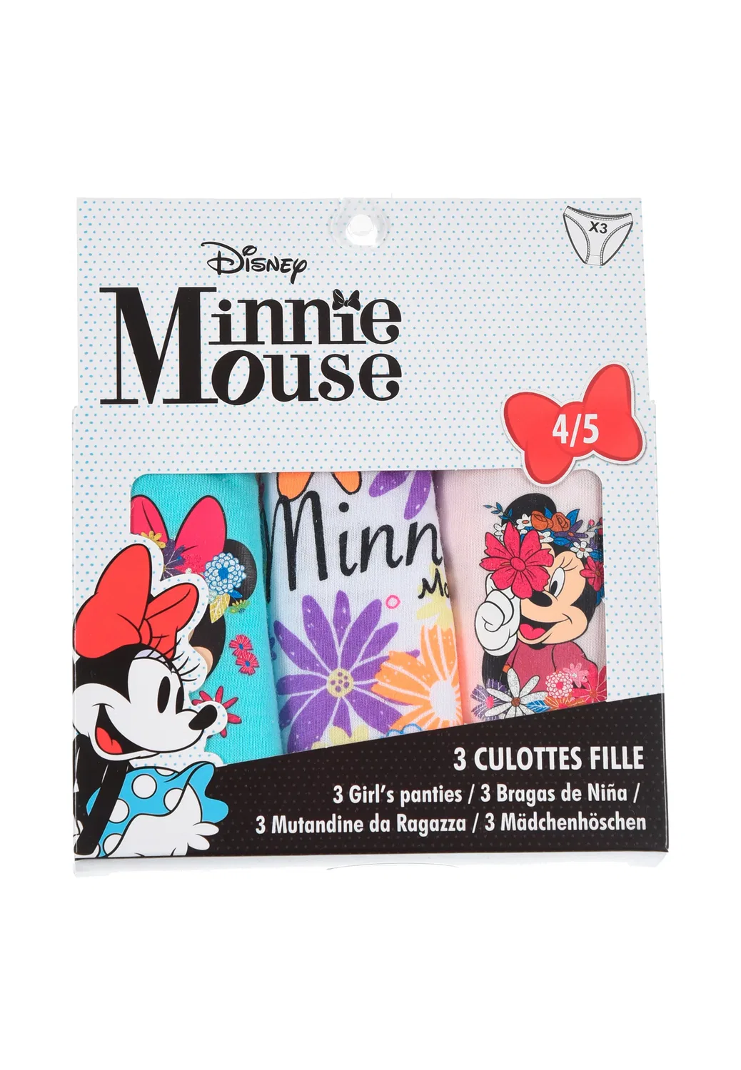 Трусы, 3-слойные, Disney Minnie Mouse, разноцветные — фото 2