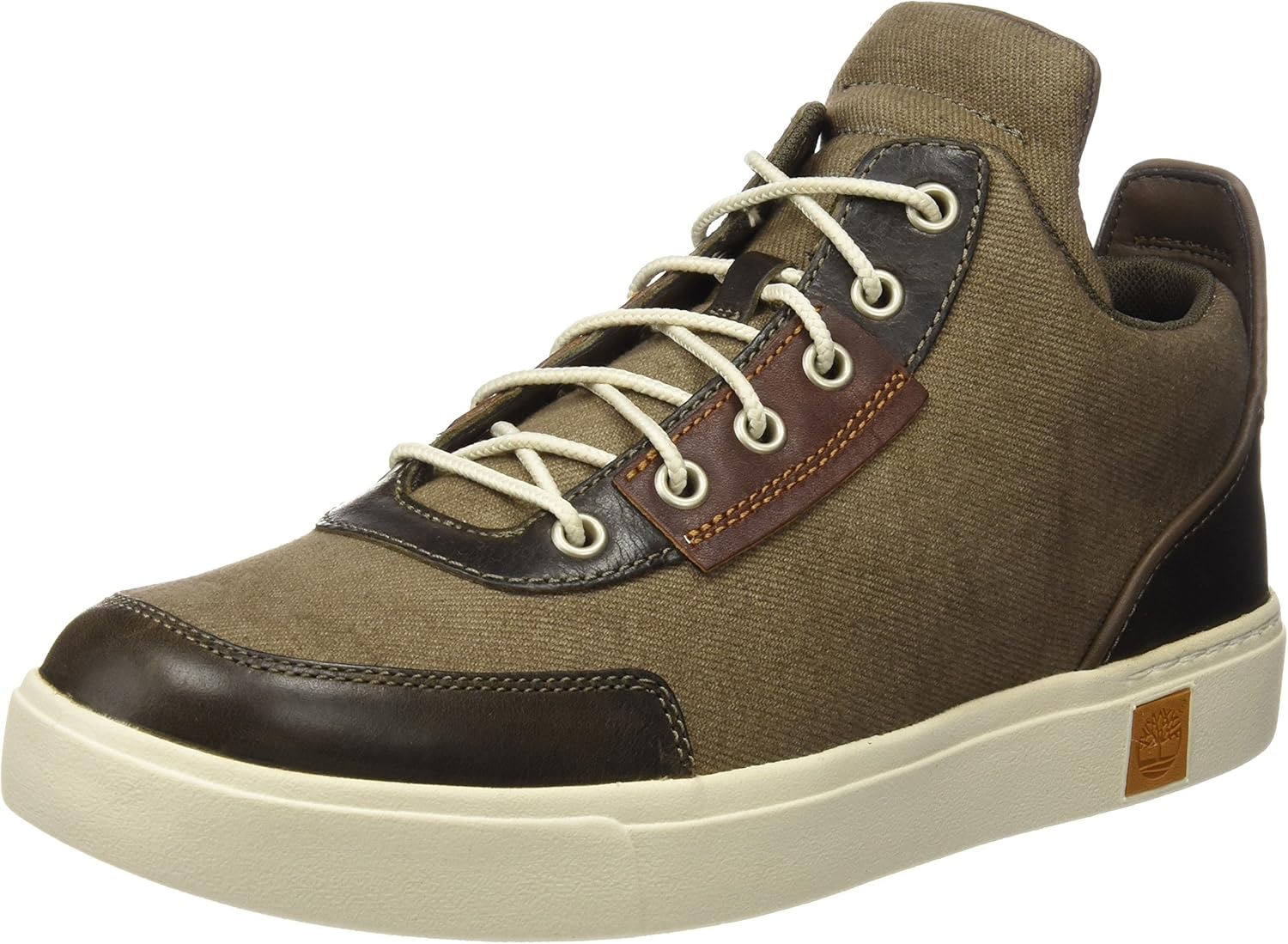 

Timberland Men's Amherst High Top Chukka Fashion Sneaker, Canteen Cotton Canvas