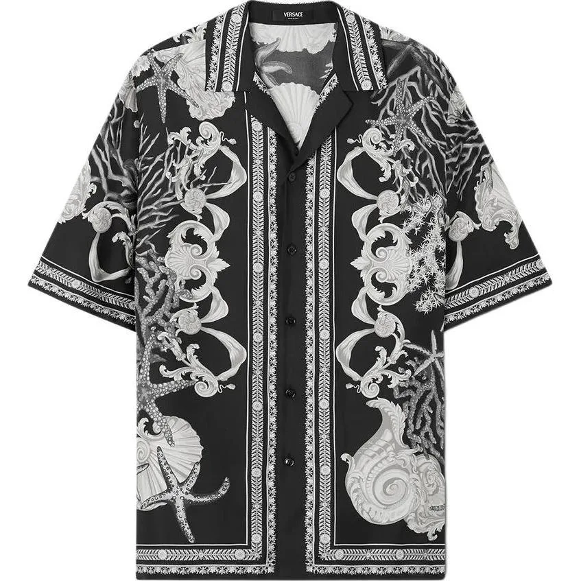 Рубашка Barocco Sea Silk VERSACE, черный