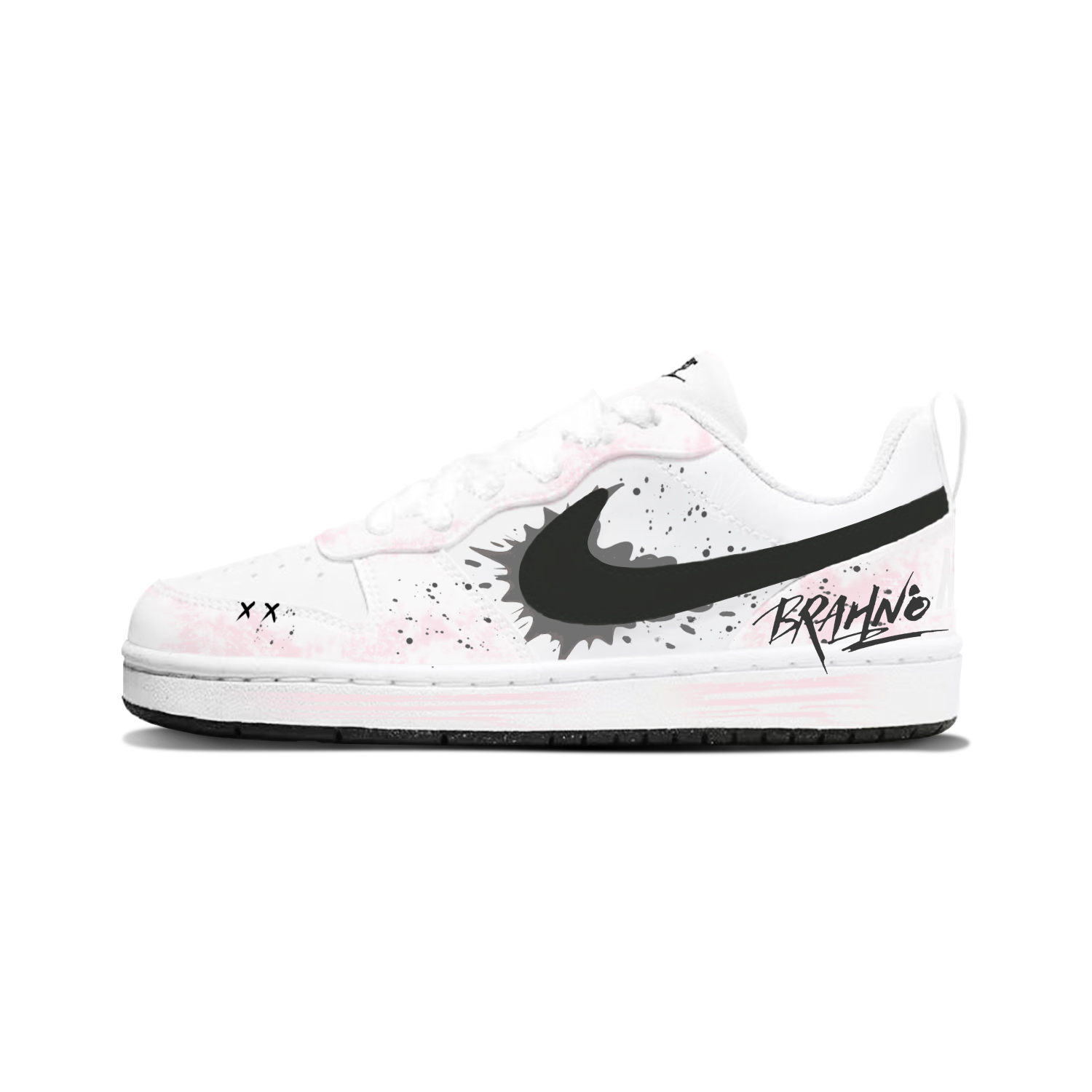 

Nike Court Borough Pink Ink Chic Slip Resistant Cushioning Abrasion Resistant Low top детские скейтборд кроссовки