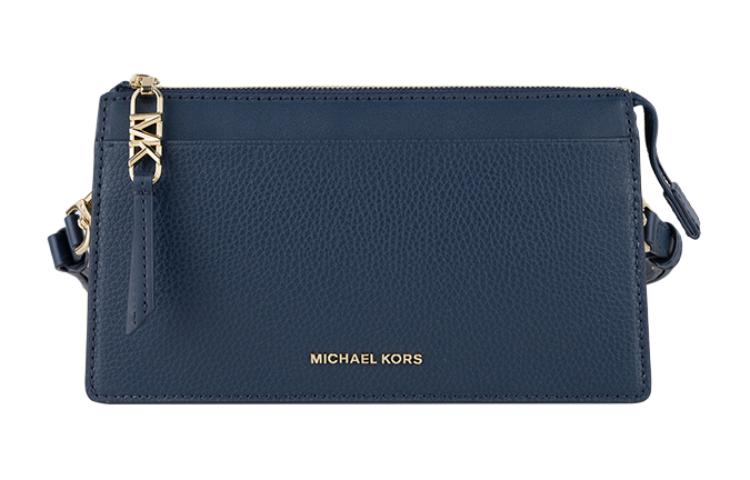 

MICHAEL KORS Кожаная сумка через плечо небольшого размера для женщин морской синий
