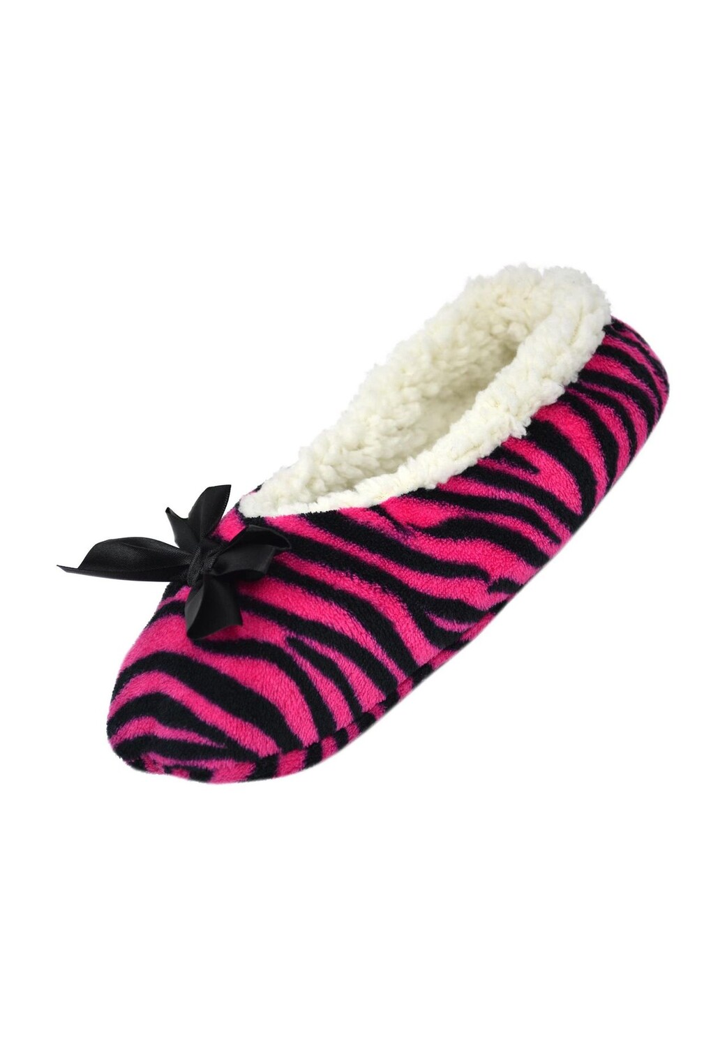 Женские тапочки-слипоны с бантиком normani, цвет Zebra Pink