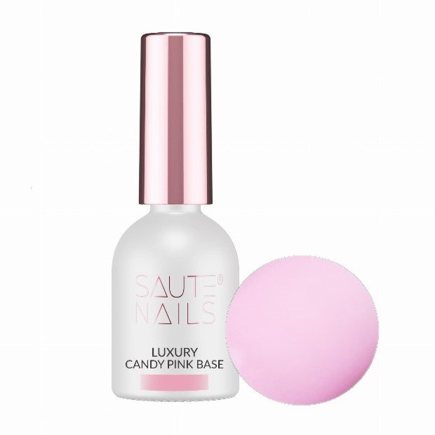 

SAUTE NAILS Гибридная база для ногтей Luxury CANDY PINK BASE - 8 мл