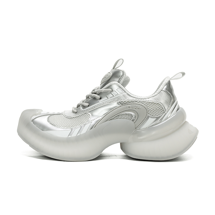 

Ouder Антискользящие и устойчивые к износу низкие кроссовки для бега с эффектом увеличения роста unisex silver