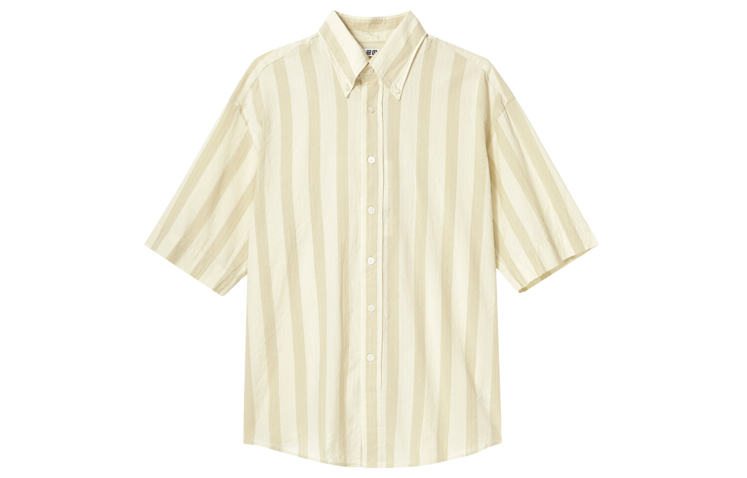 

Рубашка унисекс кремовая Uniqlo, кремовый