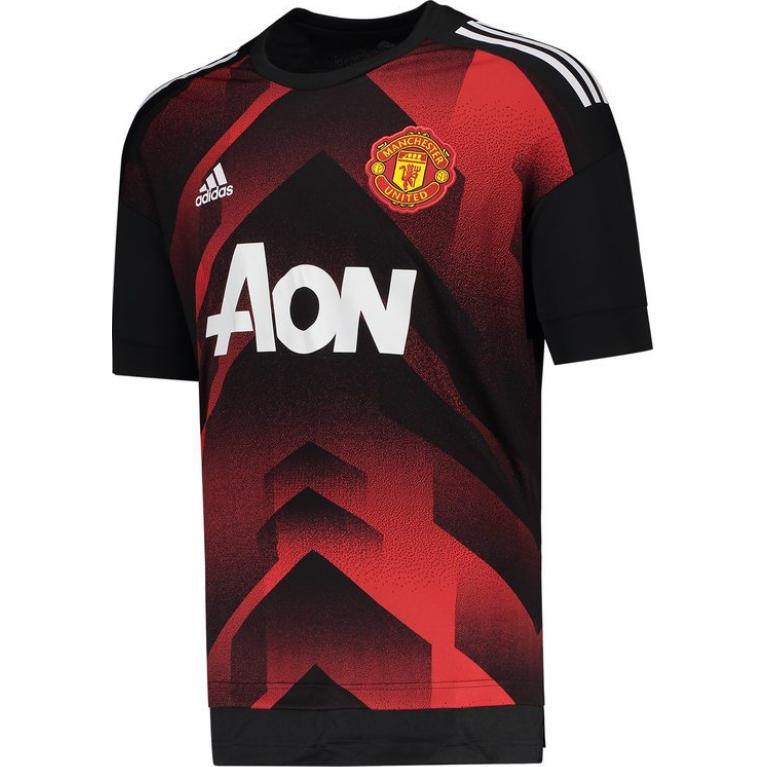 Футболка Manchester United MUFC мужская натуральная красно-черная Adidas — фото 3