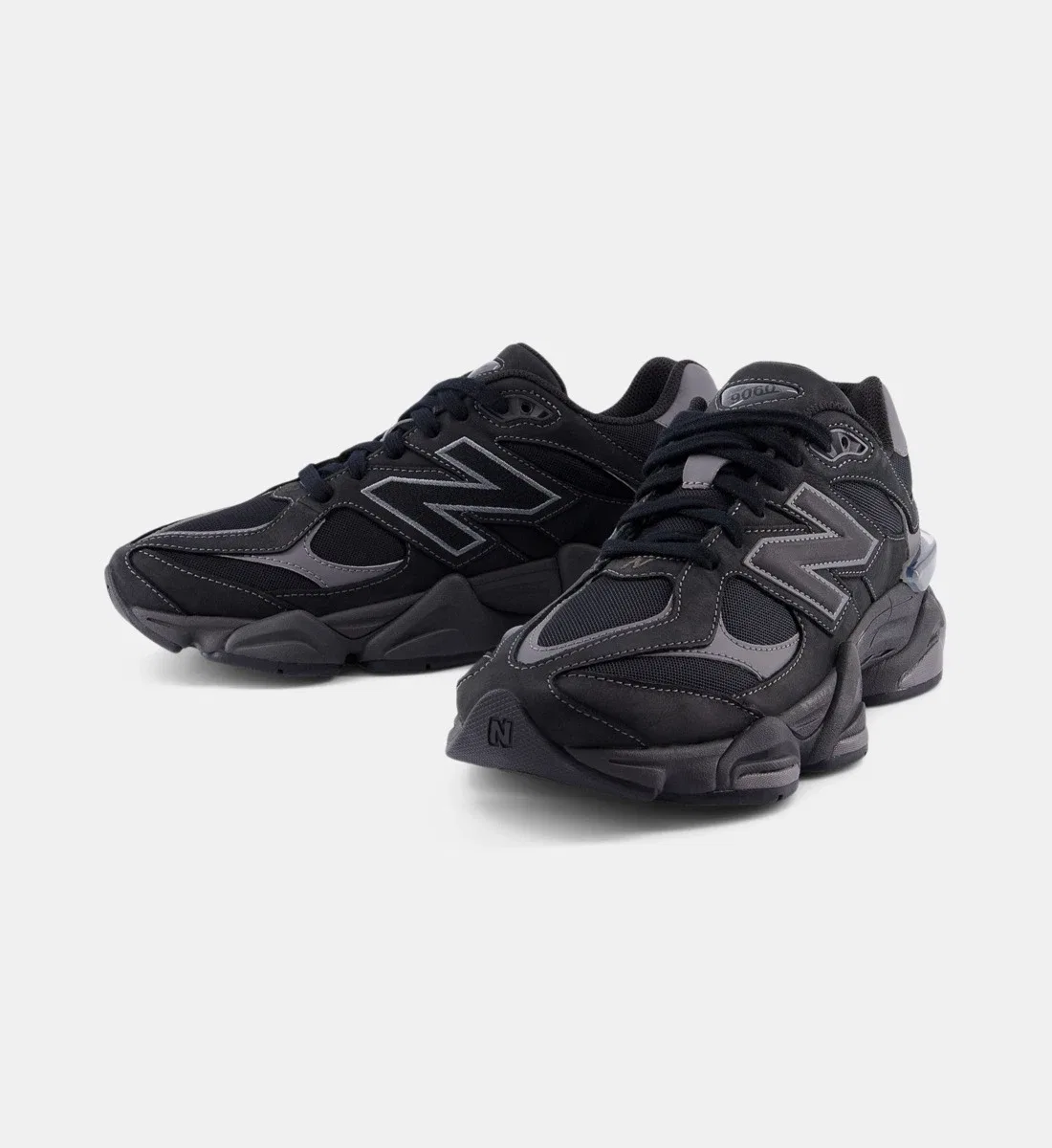 Низкие кроссовки 9060 из замши и сетки NEW BALANCE, черный — фото 2