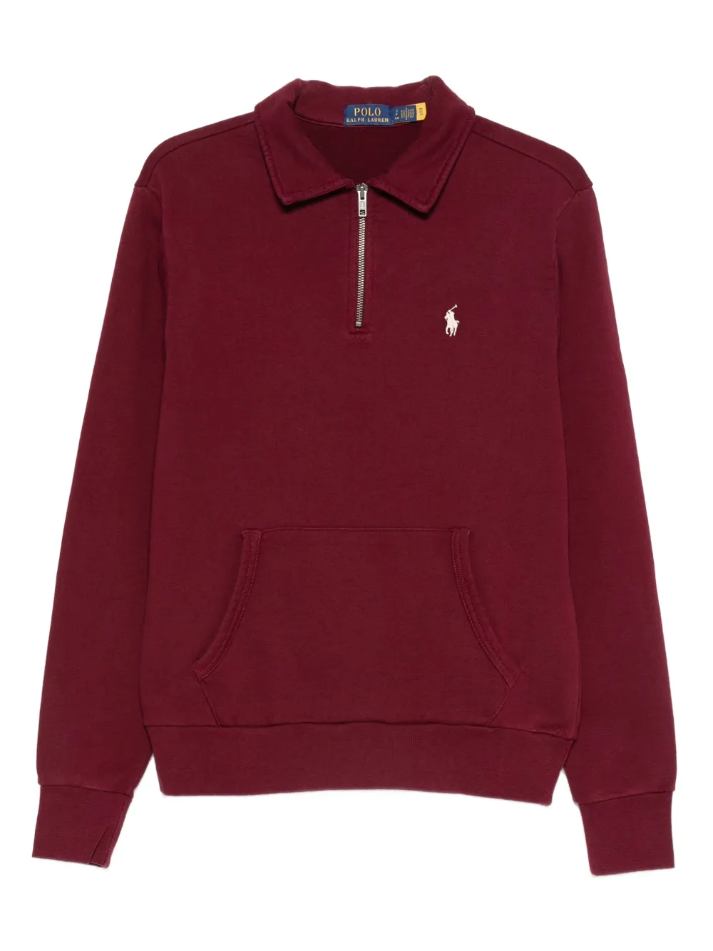 

Поло с логотипом и молнией Polo Ralph Lauren, красный