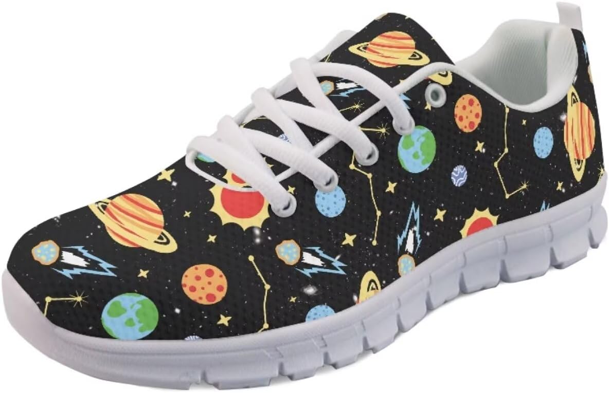 

Кроссовки Forchrinse для мужчин и женщин, дышащие сетчатые беговые, легкие спортивные с шнуровкой, Galaxy Planet