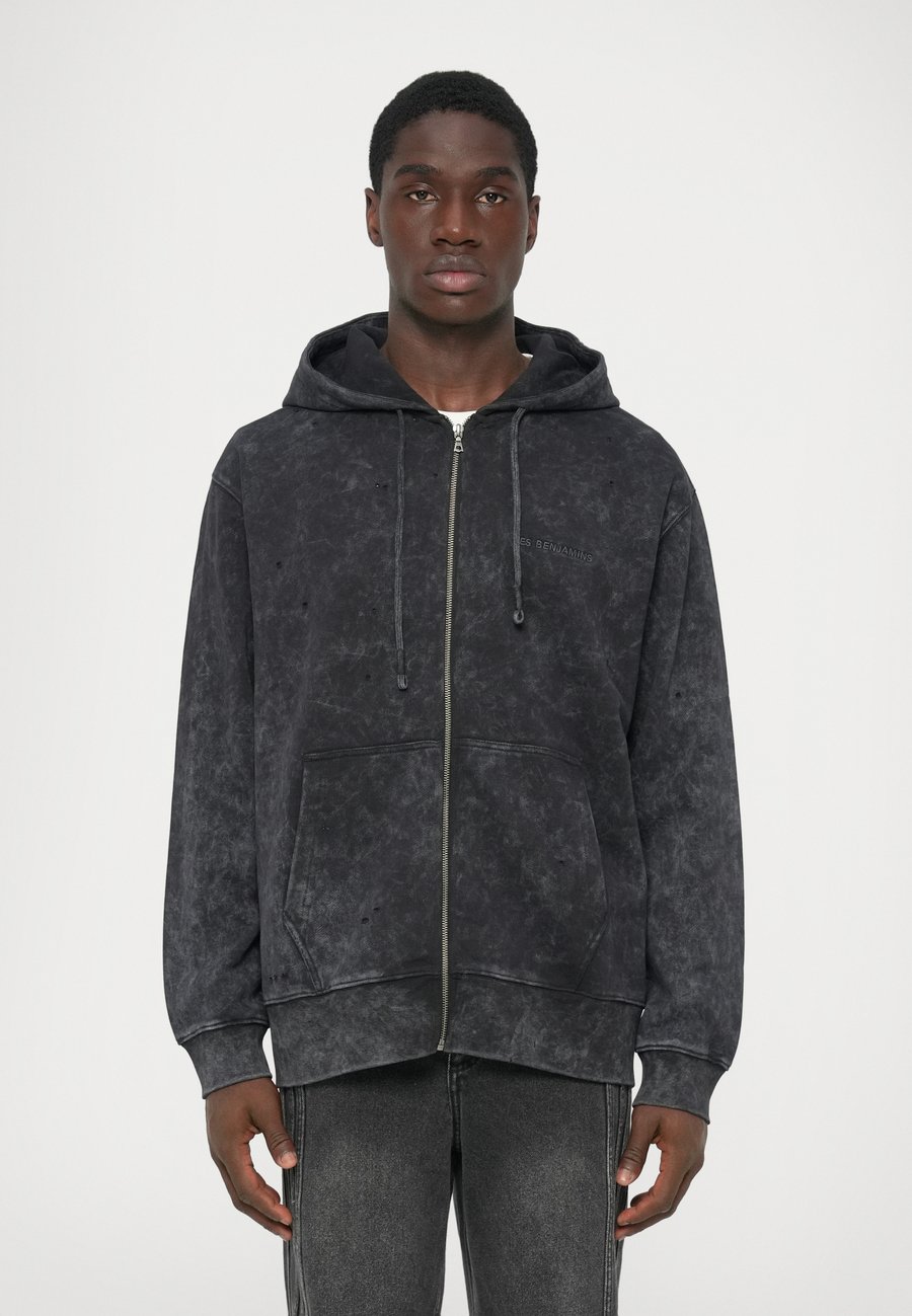 

Толстовка Les Benjamins ZIP HOODIE, Black Acid Wash/Mottled Anthracite