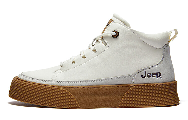 

Кроссовки Jeep Skateboarding Shoes Men Mid-top White, белый