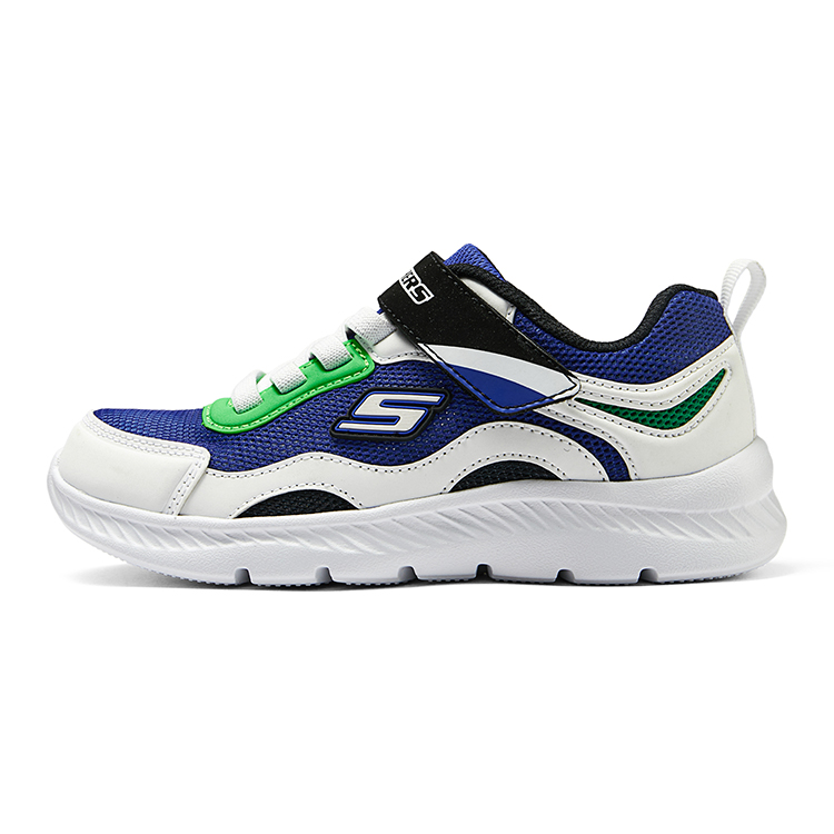 

Skechers Низкие детские кроссовки с защитой от ударов и истираний, цвет синий, белый, черный
