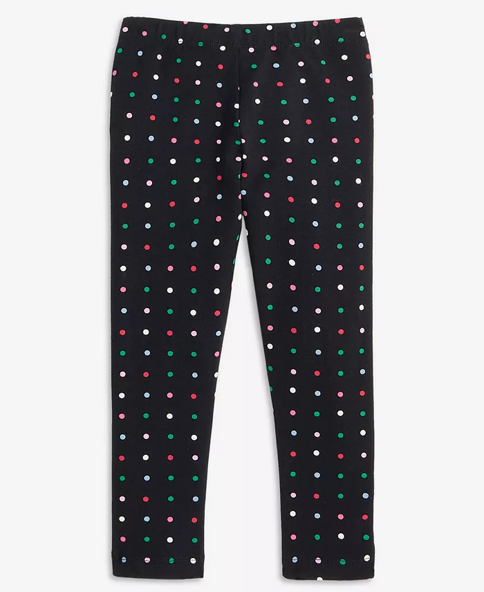 

Детские леггинсы для девочек с принтом в горошек Epic Threads, черный