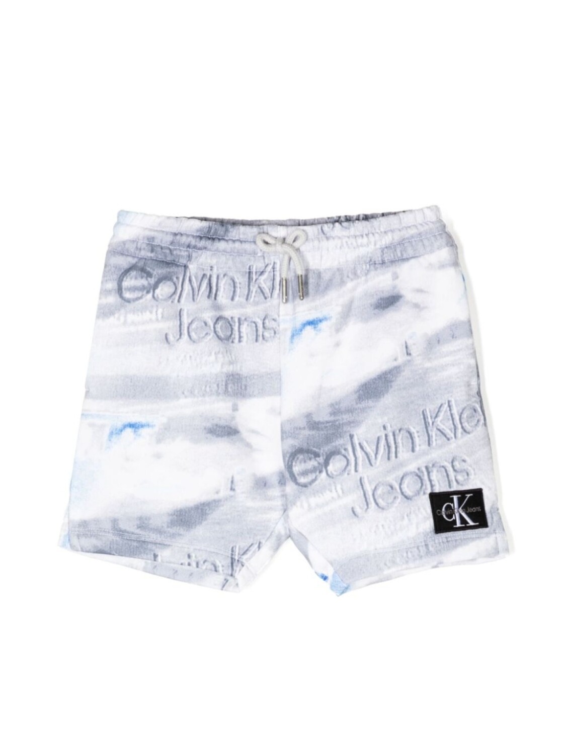 

Шорты с графичным принтом и нашивкой-логотипом Calvin Klein Kids, серый